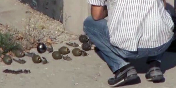 Ankara'da kaldırımda el bombası bulundu