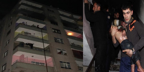 Diyarbakır'da yangın faciası: 1 ölü, 15 yaralı