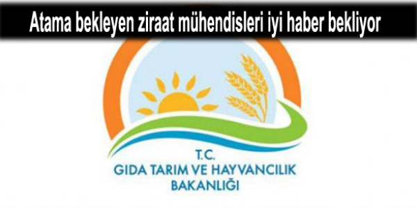 Atama bekleyen ziraat mühendisleri iyi haber bekliyor