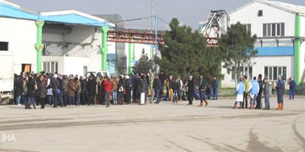 Şeker piliç çalışanları özlük hakları için toplandı