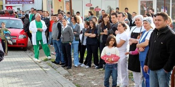 Hastanede yangın tatbikatı paniğe sebep oldu