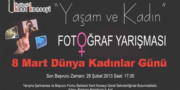 Balıkesir Kent Konseyi'nden kadına özel fotoğraf yarışması