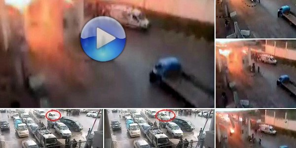 Patlama anı saniye saniye kameralarda/ Video