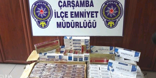 Samsun'da bin 130 paket kaçak sigara ele geçti