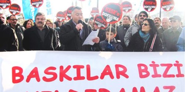 KESK üyelerinden operasyonlara tepki