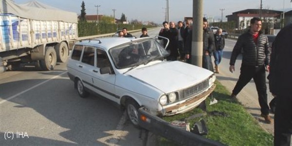 Düzce'de trafik kazası: 2 yaralı