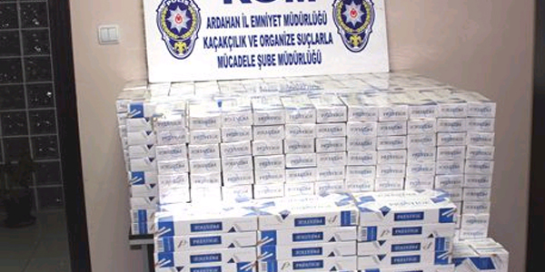 Ardahan'da 2013 yılında 42 bin 272 paket kaçak sigara ele geçirildi