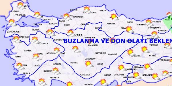 5 günlük haritalı hava tahmini