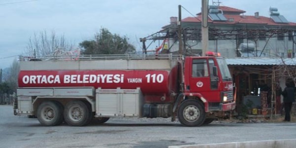 Ortaca'da ev yangını