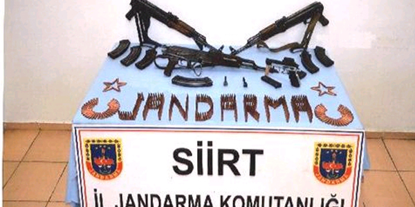 Siirt'te 3 kalaşnikof, 2 av tüfeği, 1 tabanca ele geçirildi