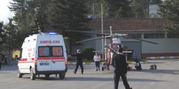İkinci ambulans helikoptere konulurken öldü
