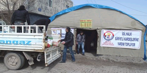 İdil esnafından Suriye halkına gıda yardımı