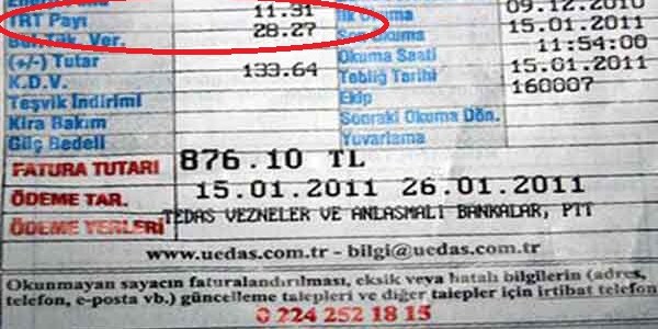TRT'nin elektrik faturalarından elde ettiği gelir/ Video