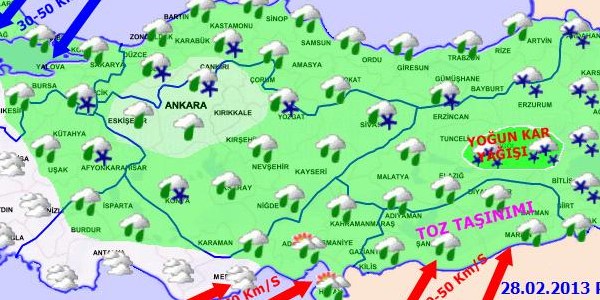 Hava scaklklar 4 ila 8 derece azalacak