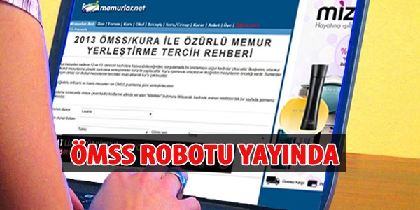 ÖMSS robotu yayında