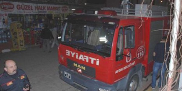 İtfaiye aracını taşladılar