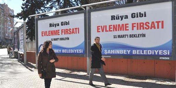 ahinbey Belediyesi'nden 'rya gibi evlenme frsat' afii