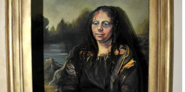 �iddet g�ren Mona Lisa