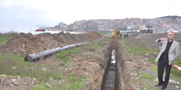 Alaplı'da derin deniz deşarj sistemi inşaatı başladı