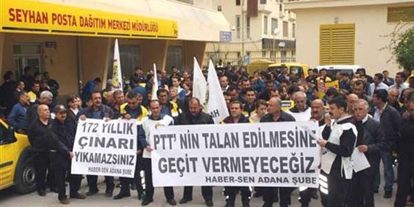 PTT çalışanlarından A.Ş. eylemi