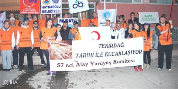 57 ki�i 57. Alay i�in yola ��kt�