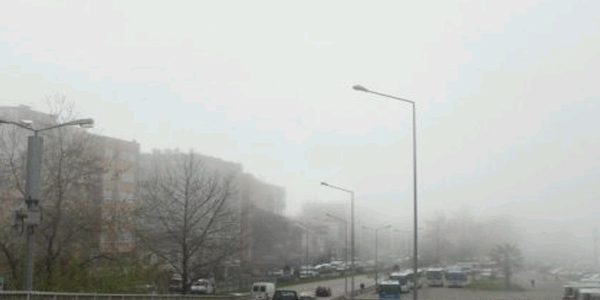 Trabzon'da youn sis hava ulamn etkiliyor