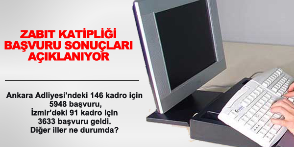 Adalet Bakanlığı İl'lere göre zabıt katibi alımı başvuru sonuçları