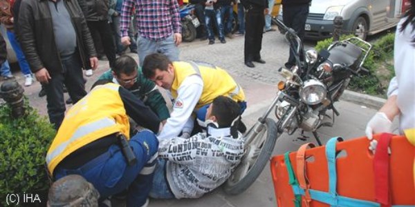 Didim'de motosiklet kazası