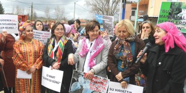 Kad�n vekiller k�yl� k�yafeti giyerek D�nya Su G�n�'n� kutlad�