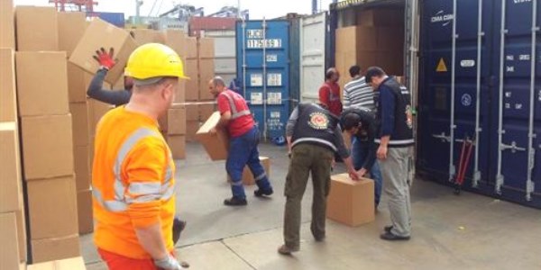Gümrükte 100 milyon kaçak sigara filtresi ele geçti