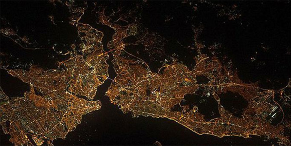 240 km. 'yukarıdan' İstanbul