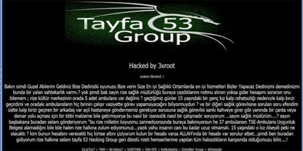 Sağlık sistemini eleştirip siteyi hacklediler