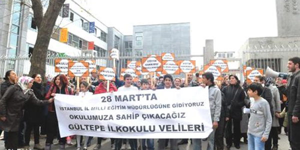G�ltepe'de okul eylemi