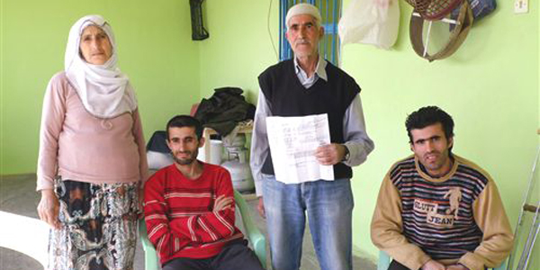 �zerine i� yeri a��lan engelli vatanda�a icra �oku