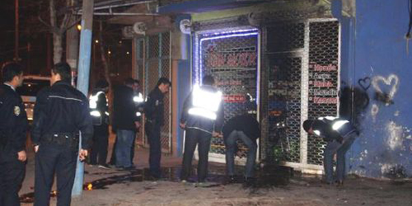 Adıyaman'da bir işyerine molotofkokteyli atıldı