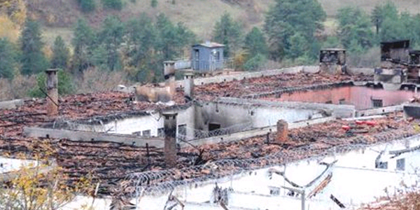 Yangnda hasar gren Zonguldak cezaevi yenilendi