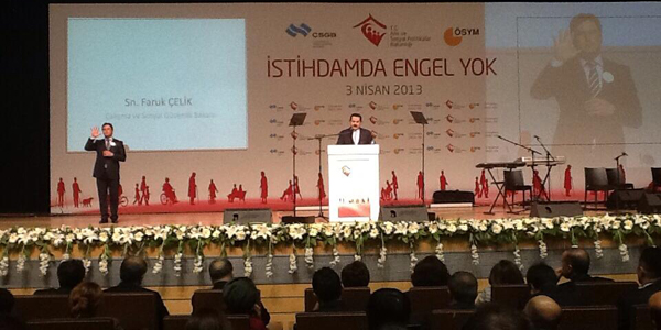 Bakan �elik ve �ahin 'engelli istihdam�' topant�s�nda konu�tu