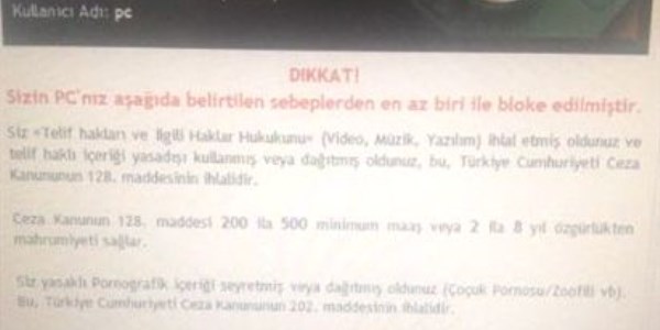 Emniyet müdürlüğünden virüs uyarısı