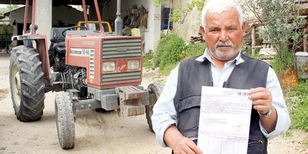 Traktörüne KGS cezası kesildi