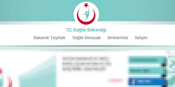 Salk Bakanl'nn sitesindeki logosuna 'T.C.' eklendi