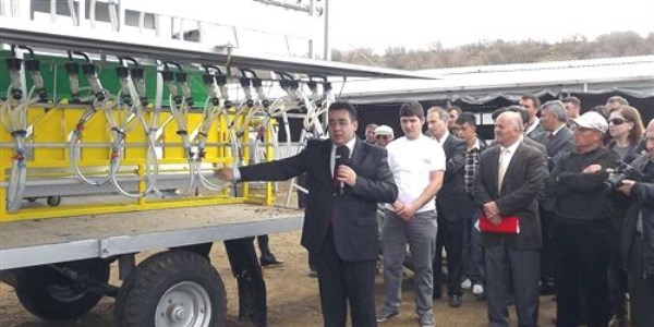 Türkiye'nin ilk süt sağım platformu Seydişehir'e açıldı