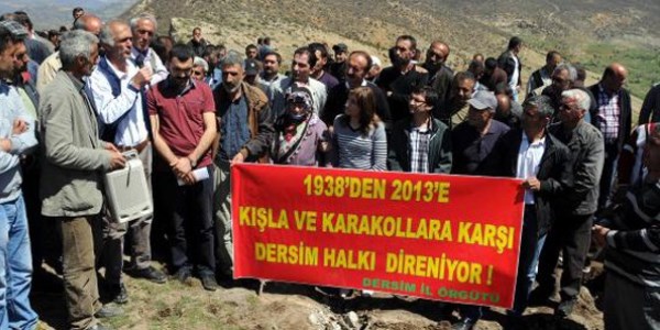 Tunceli'de karakol protestosu