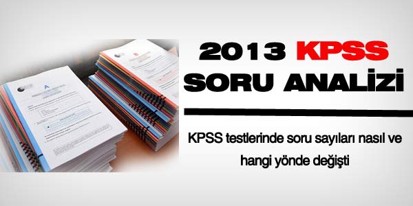 2013 KPSS için soru analizi