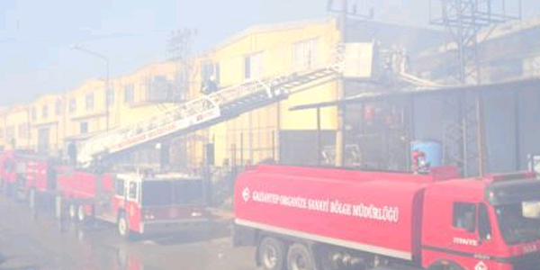 Gaziantep'te fabrika yangını