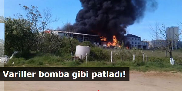 Polyester fabrikasında patlama
