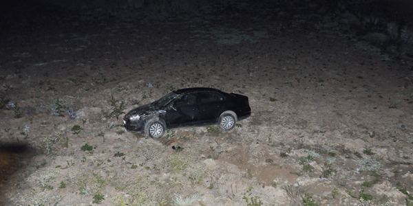 Tarlaya uçtu, burnu bile kanamadı