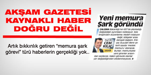 Memura şark haberleri artık sıkıyor