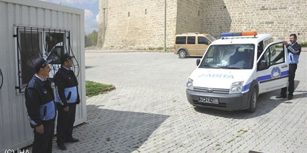 Karaman kalesine güvenlik noktası kuruldu