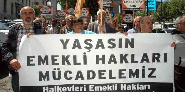 SGK'ya emekli zammı yürüyüşü/ Video