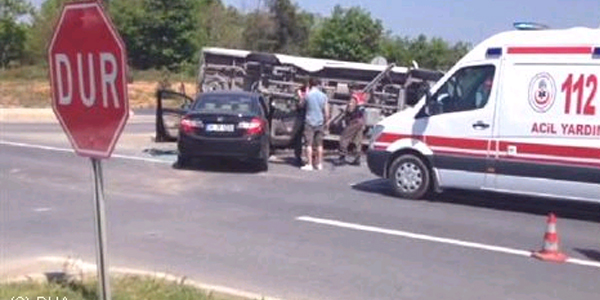 Şile yolunda kaza